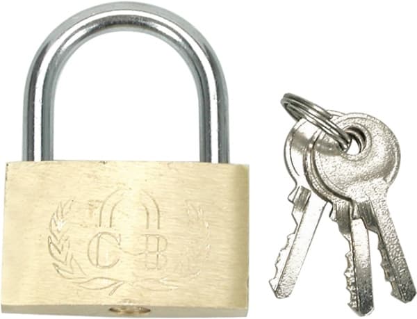 Vorel 50mm Brass Padlock with 3 Keys 77500