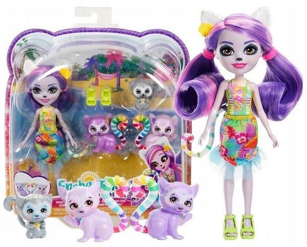 Enchantimals Sunsine Beach Lorinda Lemur Family