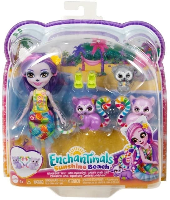 Enchantimals Sunsine Beach Lorinda Lemur Family