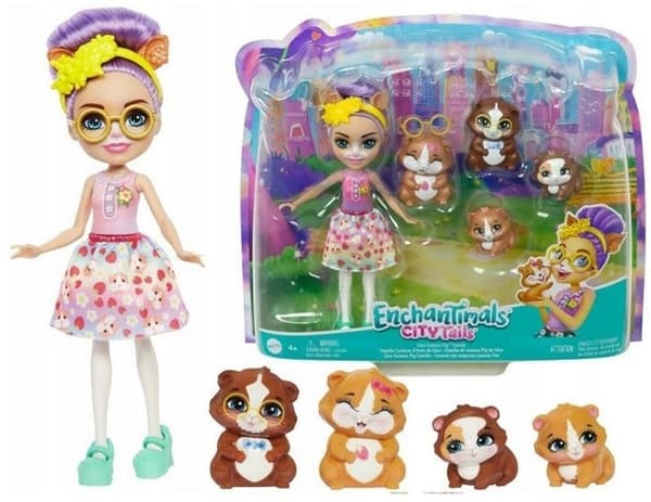 Enchantimals City Tails Glee Guinea Pig Family