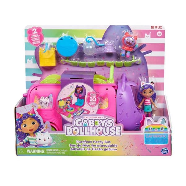 Toy - Spin Master - GABBY'S DOLLHOUSE SPRINKLE PARTY BUS 6068015 - Inomhus - Barn - Blandat