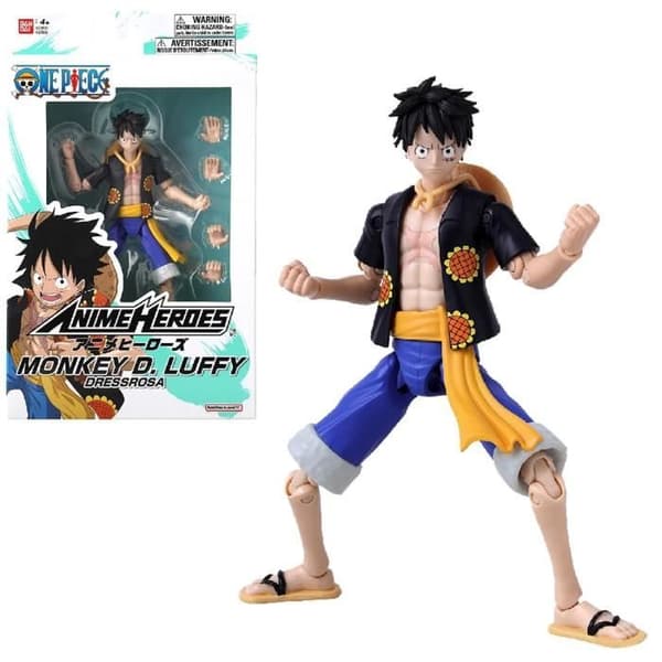 Anime Heroes figur - Bandai - One Piece - Luffy (Dressrosa) - 17 cm