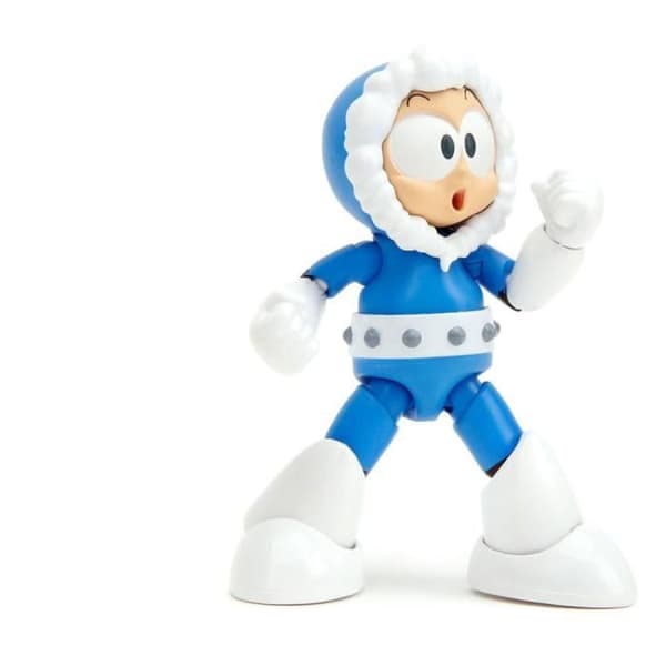 MEGA MAN statyett - JADA TOYS - Ice Man - 11 cm - Ledad med tillbehör