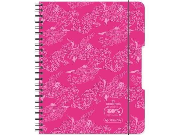 Spiralanteckningsbok A5/80K rutnät rosa (2 st)