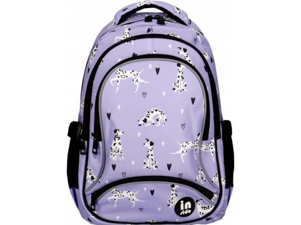 Ryggsäck lila dalmatianer