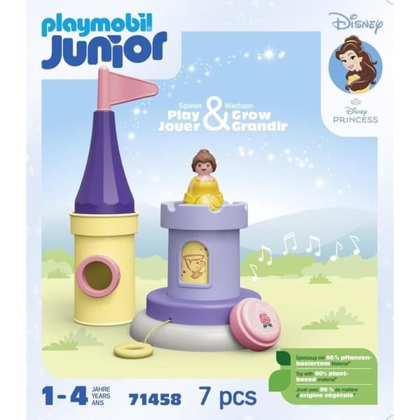 PLAYMOBIL Junior 71458 Belle, Torn med musik, Disney, Från 12 månader