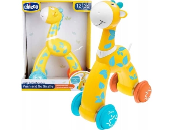 Chicco Classic Girafe Push&Go, 12 kuukautta, 4 pyörää, monivärinen