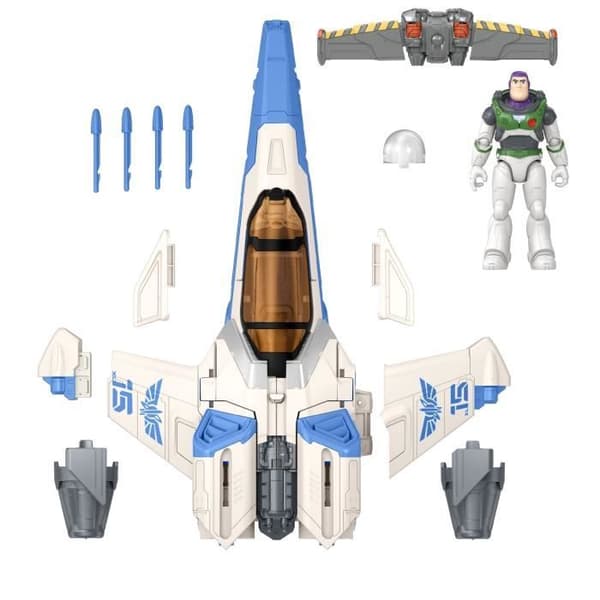 Figurine Buzz l'Éclair - Vaisseau XL-15 - Lightyear - Ljusprojektiler - Jetpack - Figur ingår HHJ56