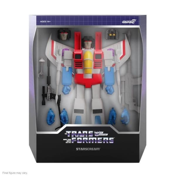Figur - SUPER7 - Transformers - Starscream G1 - 18 cm - Ledad med tillbehör