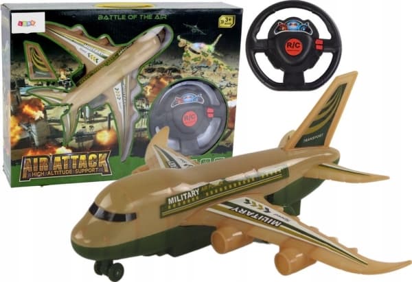 LeanToys R/C Airplane Fjernkontrollert Military Camo Lights Fjernkontroll