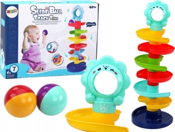 LeanToys kulbana rutschkana spiral färgglada torn