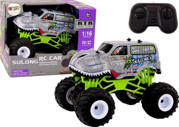 LeanToys RC kauko-ohjattava maastoauto 1:16 Dinosaurus Harmaa