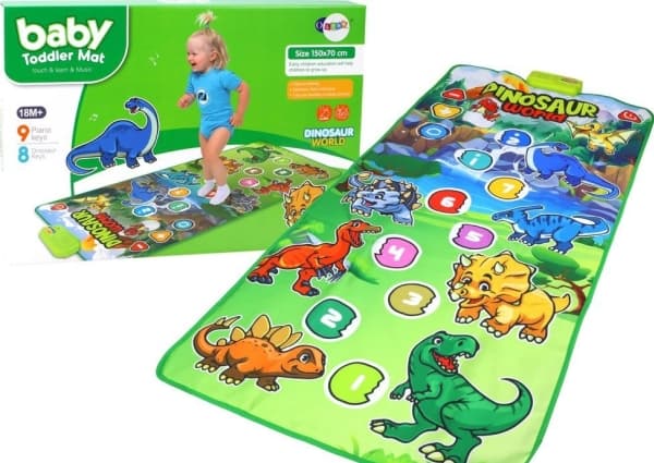LeanToys Pedagogisk dansmatta Interaktiva dinosaurier Ljud