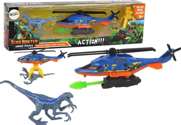 LeanToys Helikopter Helikopter Dinosaur Park Blue Dino Park