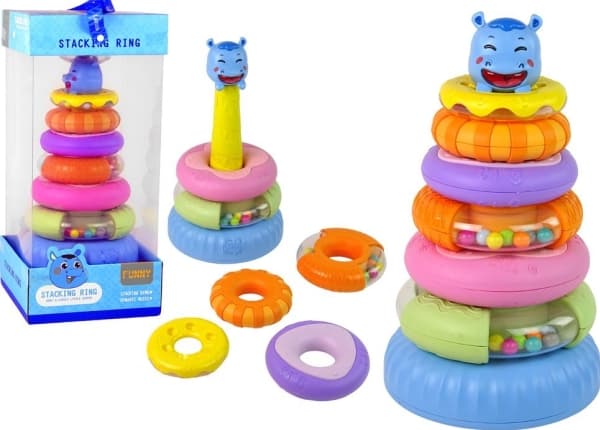 LeanToys pedagogisk pyramid med färgade kanter