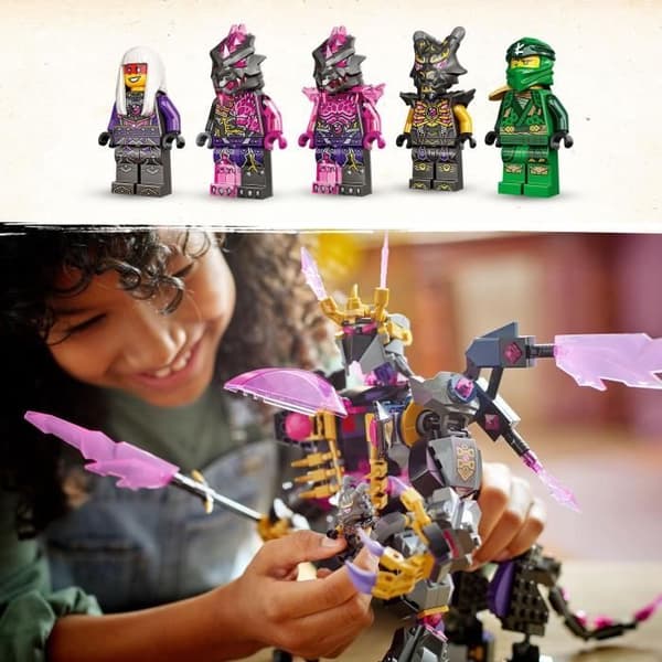 LEGO 71772 NINJAGO Kristallkungen, Ninja Toy, Lloyd Minifigure, Guard and Warrior, Crystallized, Present för barn från 9 år