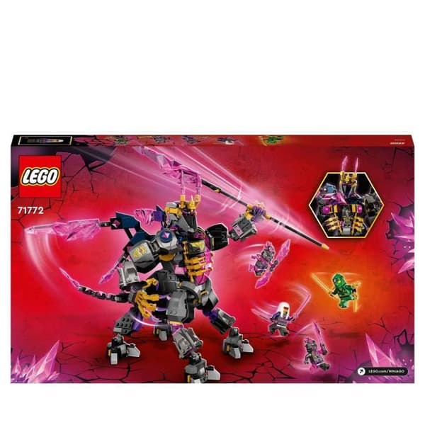 LEGO 71772 NINJAGO Kristallkungen, Ninja Toy, Lloyd Minifigure, Guard and Warrior, Crystallized, Present för barn från 9 år