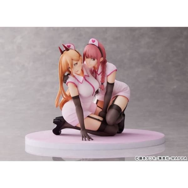 PVC-statyett MOTORSÅGSMAN - FURYU - POWER & MAKIMA NURSE VER. 14cm - Vuxen - Inomhus