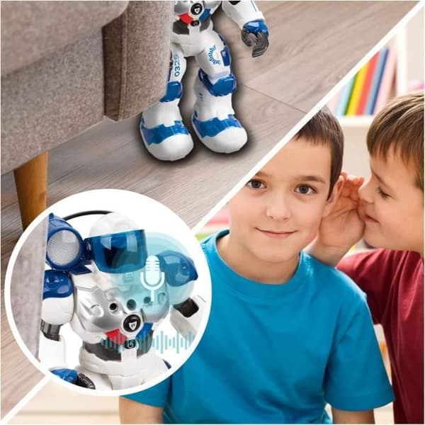 Xtrem Bots - polispatrull, fjärrkontrollrobot för barn över 5 år, programmerbar leksak med smart radiokontroll, pedagogiskt spel