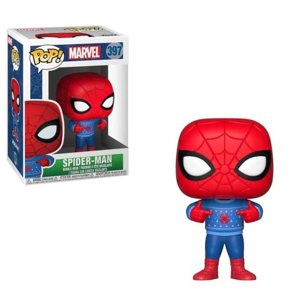 Funko Pop! Marvel: Holiday Spider-Man (med ful tröja)