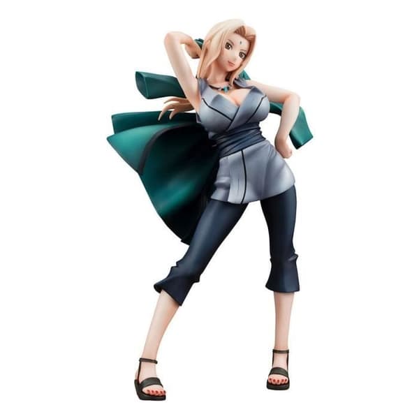 Naruto Gals Tsunade Statyette 20 cm - MEGAHOUSE - Detaljerad PVC-figur - Naruto Gals Collection