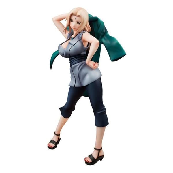 Naruto Gals Tsunade Statyette 20 cm - MEGAHOUSE - Detaljerad PVC-figur - Naruto Gals Collection