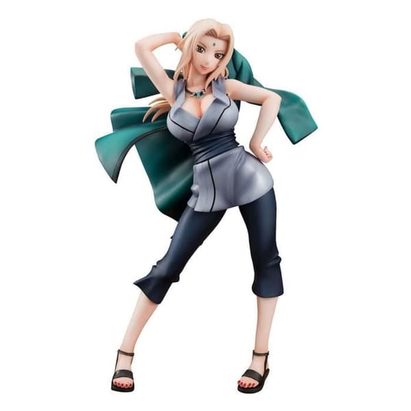 Naruto Gals Tsunade Statyette 20 cm - MEGAHOUSE - Detaljerad PVC-figur - Naruto Gals Collection
