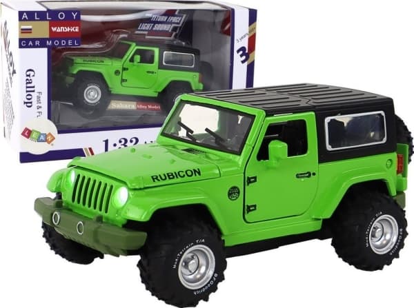 LeanToys Off-Road Bil Batteridrevet Friksjonsdrift Metal Green 1:32