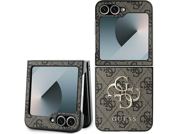 Guess GUHCZF64GMGBR Z Flip6 F741brown/brown Leather 4G Metal Logo
