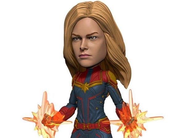 Neca - Avengers: Endgame - Head Knocker Captain Marvel Figur 20 cm