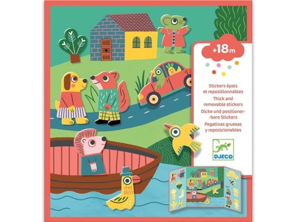 Djeco Toy Removable Stickers Animals Dj09071