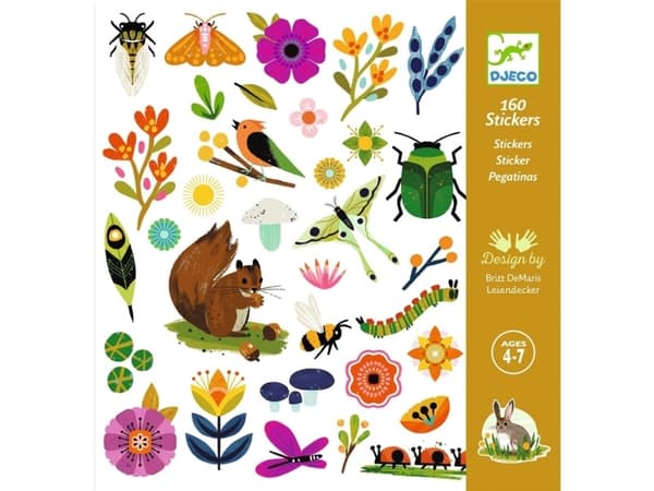 Djeco Toy Stickers Garden 160Pcs Dj09272