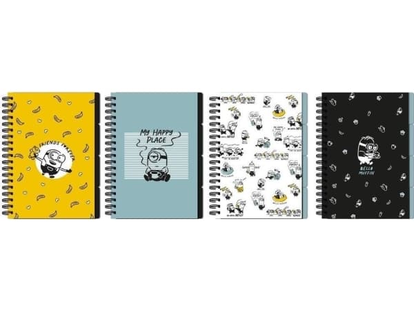 B5/96K spiralnotisbok, Minions rutenett