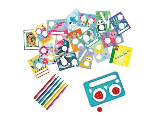 SES Creative 14031, Children''s drawing stencil set, 5 år