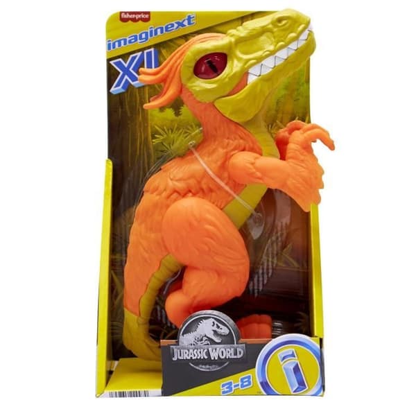 Fisher-Price - Dino XL Imaginext Jurassic World (slumpmässig modell) - Dinosauriefigurer - Från 3 år GWN99