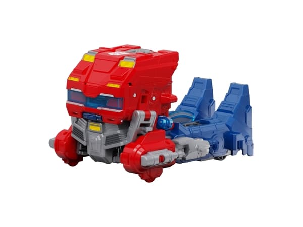 Transformers Power Flip Optimus Prime, 6 år, Gir fra seg lyd, Plast, Blå, Rød, Sølv
