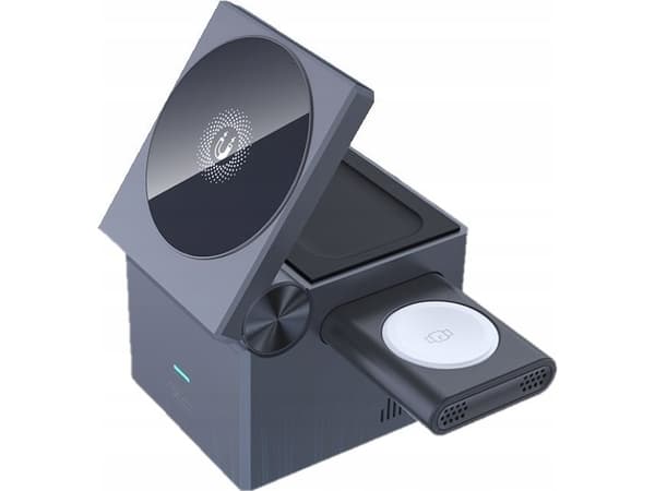 XO XO wireless charging station 3in1 CX027 QI2 15W, black