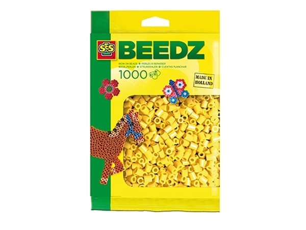 SES Creative Beedz Children''s packet of 1000 Yellow Iron-on Beads, Pärlset för barn, 1000 styck, Gul, Pojke/flicka, 5 År, 12 År