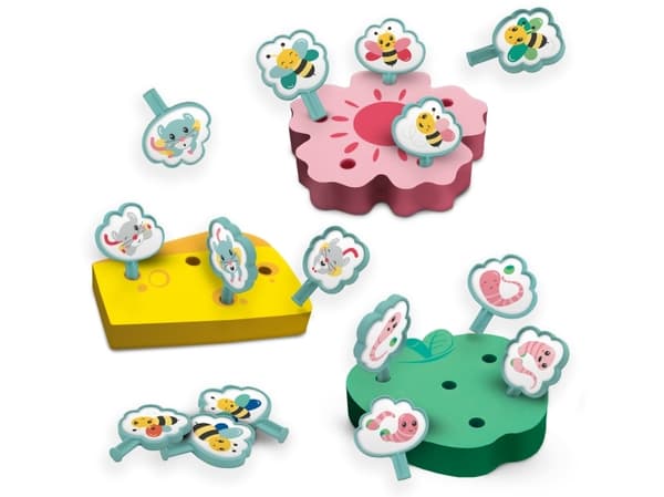 SES Creative Tiny Talents Sort and pin animals, 1,5 År, Kartong, Multifärg