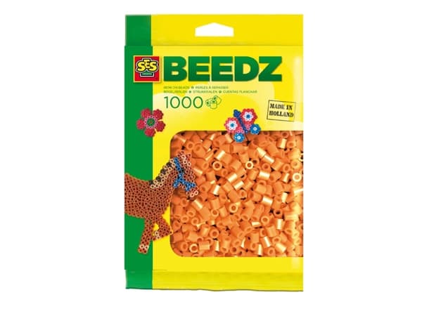 SES Creative Beedz Children''s packet of 1000 Orange Iron-on Beads, Perler, 1000 stykker, Oransje, Gutt/Jente, 5 år, 12 år
