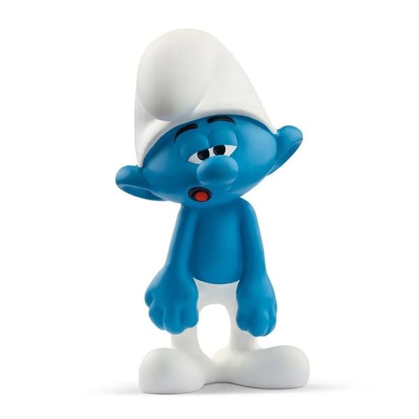Benêt Smurffigur - SCHLEICH - Samlarmodell - Vit, blå och svart - För barn från 3 år och uppåt