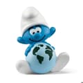 Miniatyrbild 1 av 3: Globetrotter Smurffigur - SCHLEICH - 3 år gammal - Vit, blå och svart