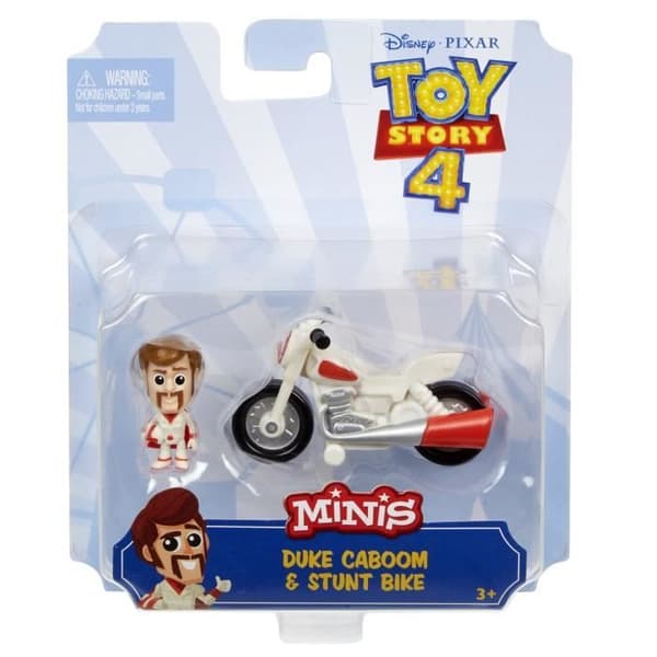 Minifigur Duke Caboom och hans motorcykel - TOY STORY 4 - MATTEL - Ledade figurer från 2,5 till 4,5 cm