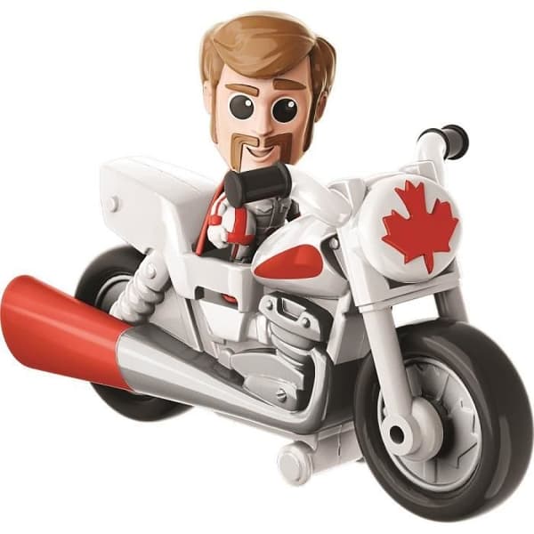 Minifigur Duke Caboom och hans motorcykel - TOY STORY 4 - MATTEL - Ledade figurer från 2,5 till 4,5 cm