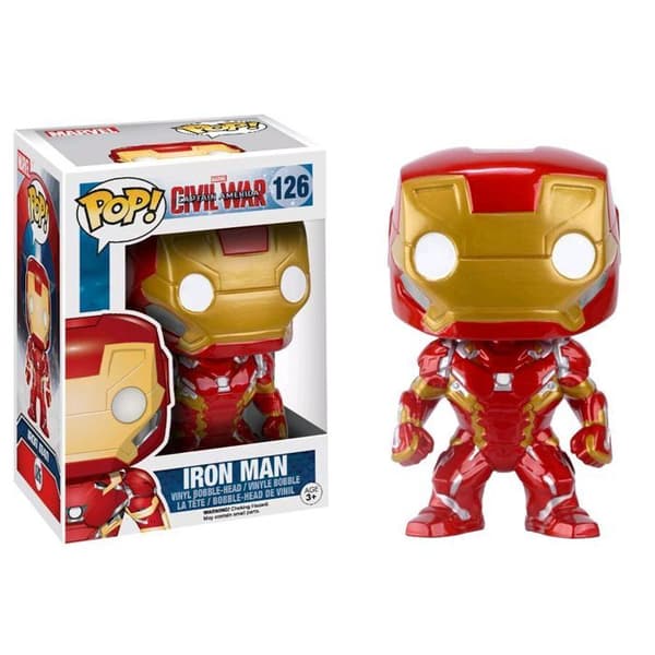 Funko Pop! Marvel Civil War: Iron Man - FUNKO - Pop! Vinyl Bobble Head - Röd - Barn - Utomhus