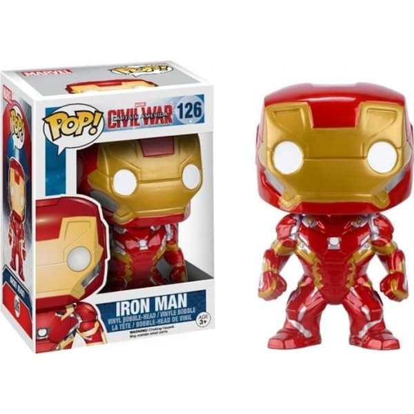 Funko Pop! Marvel Civil War: Iron Man - FUNKO - Pop! Vinyl Bobble Head - Röd - Barn - Utomhus