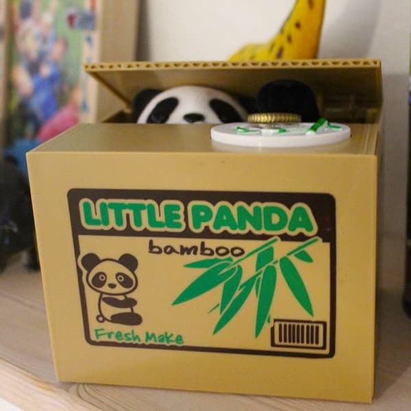 Super ovanlig liten tjuv Panda Spargris