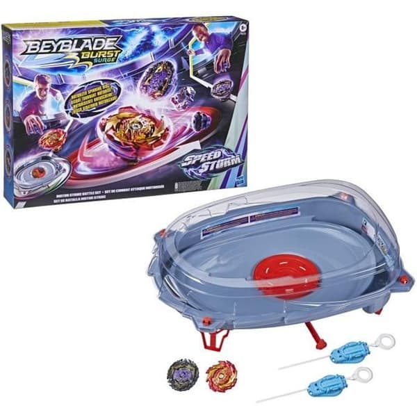 Beyblade Burst Speedstorm Motor Strike battle set - Beystadium arena - 2 toppar och 2 launchers