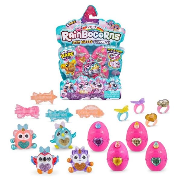 Zuru - 9243 - Rainbocorns Itzy Glitzy Surprise Series 2, Samlarägg, 2-pack, 2-pack, One Size