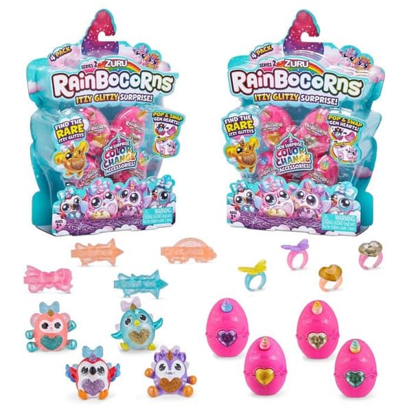 Zuru - 9243 - Rainbocorns Itzy Glitzy Surprise Series 2, Samlarägg, 2-pack, 2-pack, One Size